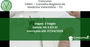 Concurso Público 1657-crmv-conselho-regional-de-medicina-veterinaria-to-2-vagas atualizado em March de 2025