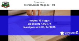 Concurso Público 1678-prefeitura-de-mogeiro-pb-33-vagas atualizado em March de 2025