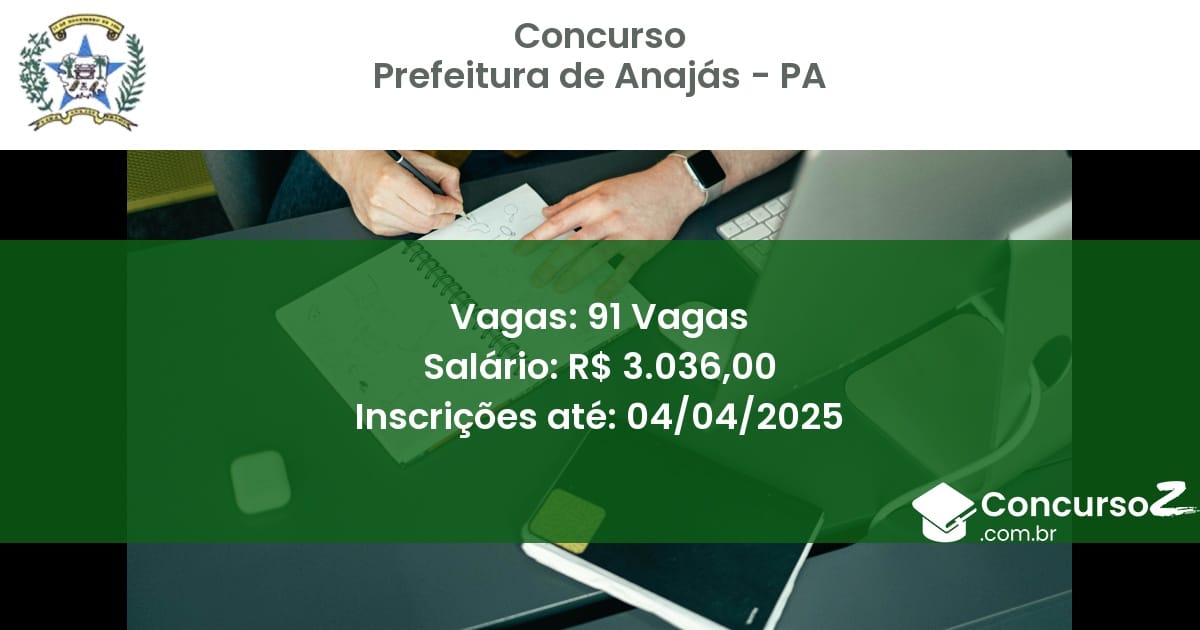 Concurso Público 1814-prefeitura-de-anajas-pa-91-vagas atualizado em March de 2025
