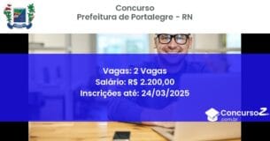 Concurso Público 1836 prefeitura de portalegre rn 2 vagas junho 2025