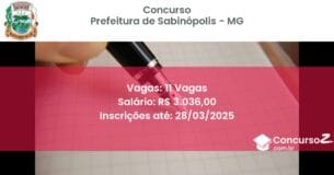 Concurso Público 1900-prefeitura-de-sabinopolis-mg-11-vagas atualizado em March de 2025