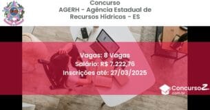 Concurso Público 1906-agerh-agencia-estadual-de-recursos-hidricos-es-8-vagas atualizado em March de 2025