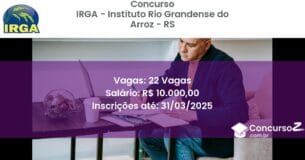 Concurso Público 1928-irga-instituto-rio-grandense-do-arroz-rs-22-vagas atualizado em March de 2025