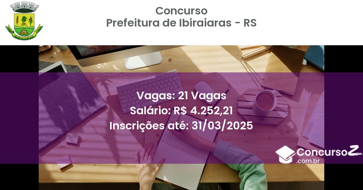Concurso Público 1942-prefeitura-de-ibiraiaras-rs-21-vagas atualizado em March de 2025