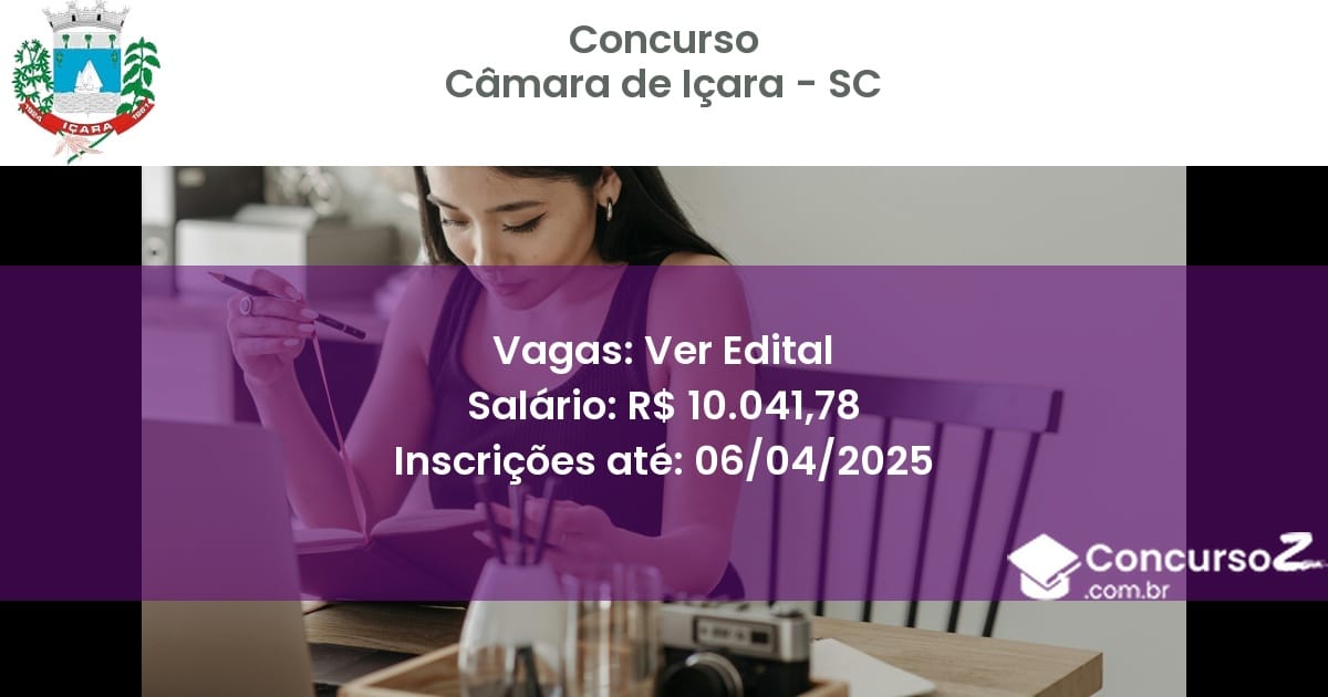 Concurso Público 1956-camara-de-icara-sc-ver-edital atualizado em March de 2025