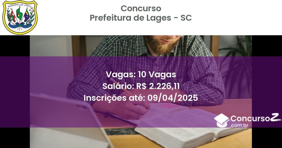 Concurso Público 1962-prefeitura-de-lages-sc-10-vagas atualizado em March de 2025