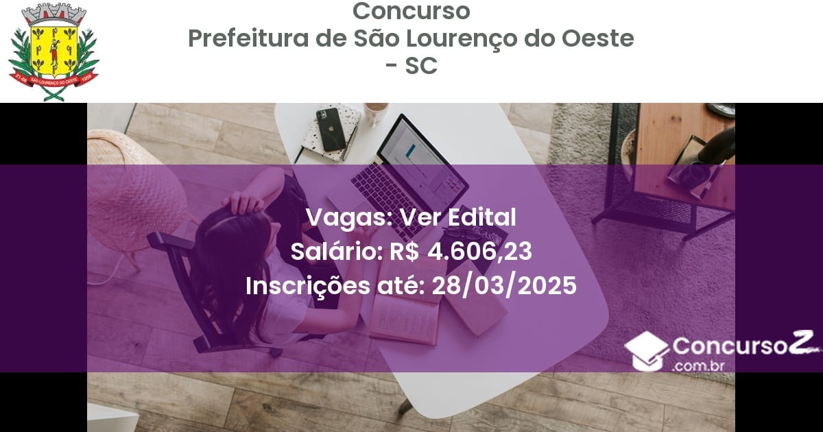 Concurso Público 1967-prefeitura-de-sao-lourenco-do-oeste-sc-ver-edital atualizado em March de 2025