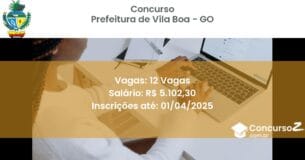 Concurso Público 1975-prefeitura-de-vila-boa-go-12-vagas atualizado em March de 2025
