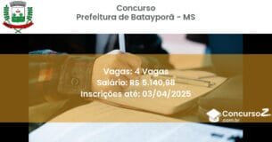 Concurso Público 1977-prefeitura-de-bataypora-ms-4-vagas atualizado em March de 2025