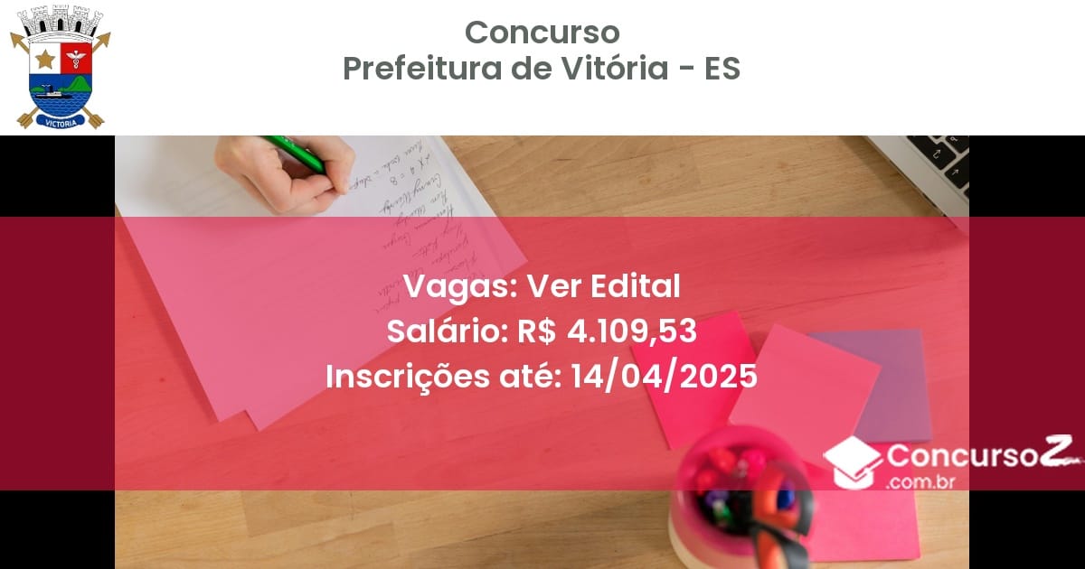 Concurso Público 2169 prefeitura de vitoria es ver edital julho 2025
