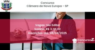 Concurso Público 2239 camara de nova europa sp ver edital junho 2025