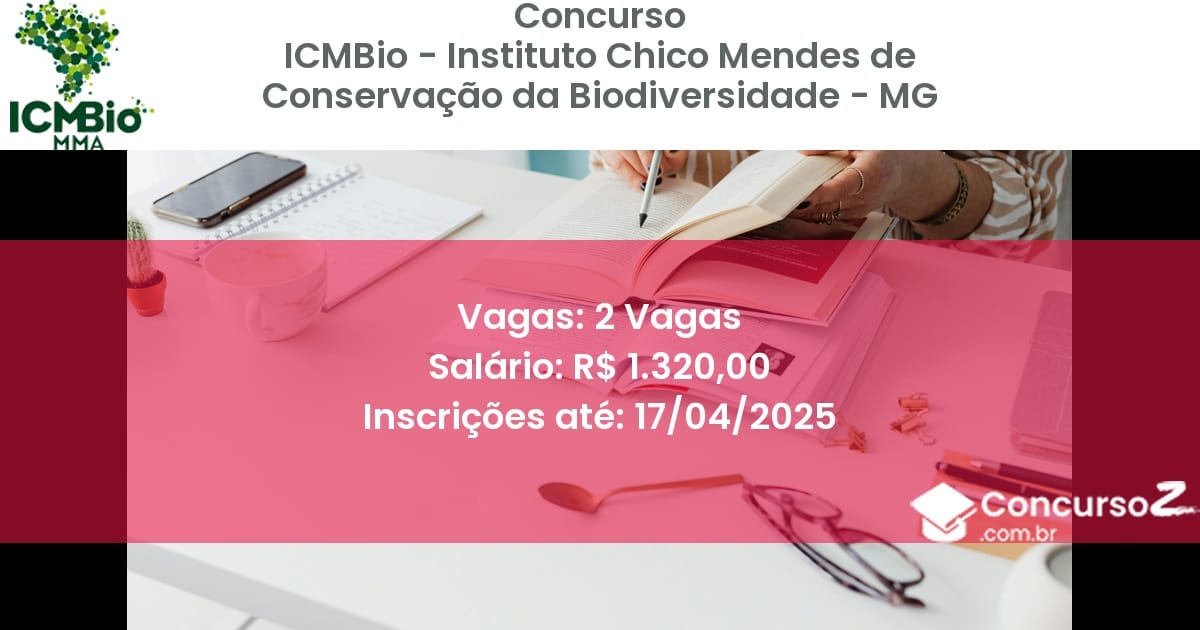 Concurso Público 2274 icmbio instituto chico mendes de conservacao da biodiversidade mg 2 vagas junho 2025