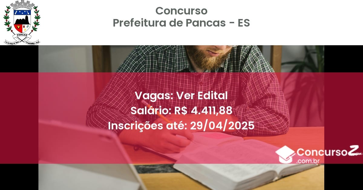 Concurso Público 2624 prefeitura de pancas es ver edital julho 2025