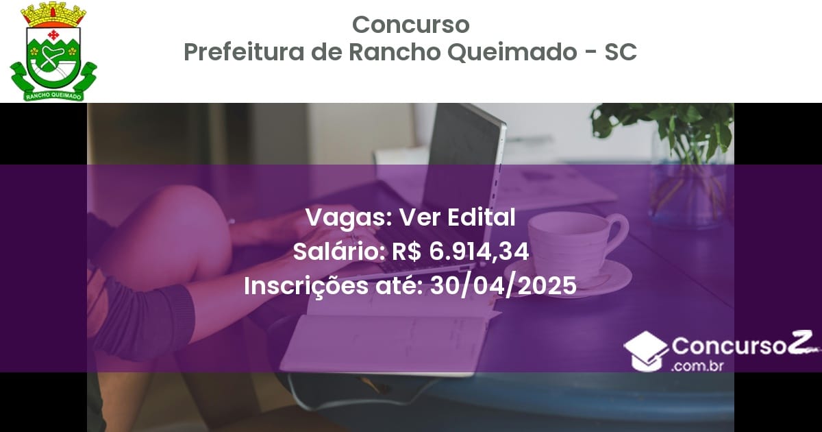 Concurso Público 2645 prefeitura de rancho queimado sc ver edital julho 2025
