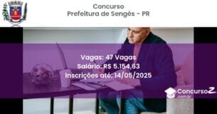 Concurso Público 2704 prefeitura de senges pr 47 vagas junho 2025