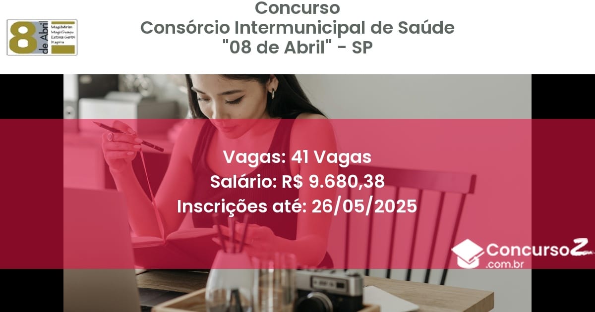 Concurso Público 2729 consorcio intermunicipal de saude 08 de abril sp 41 vagas julho 2025
