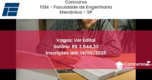 Concurso Público 2731 fem faculdade de engenharia mecanica sp ver edital junho 2025