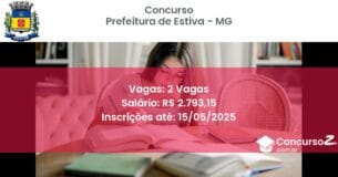 Concurso Público 2757 prefeitura de estiva mg 2 vagas junho 2025