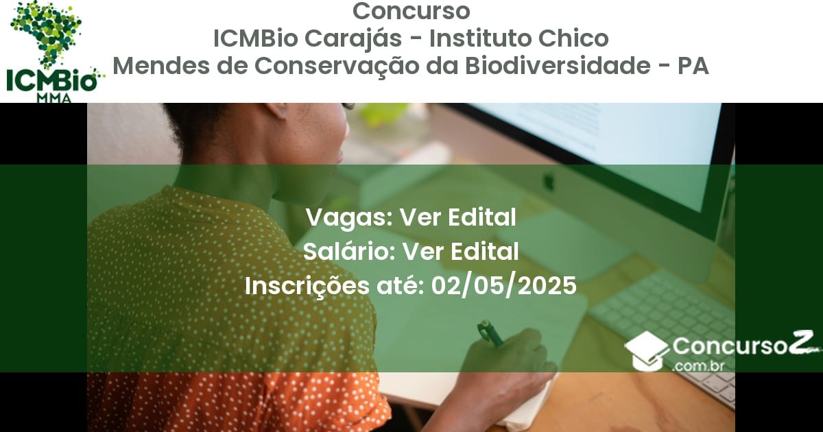 Concurso Público 2799 icmbio carajas instituto chico mendes de conservacao da biodiversidade pa ver edital julho 2025