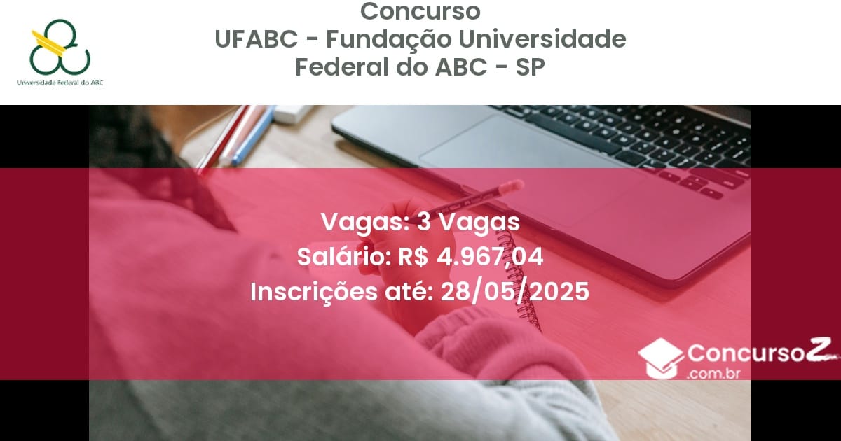 Concurso Público 2819 ufabc fundacao universidade federal do abc sp 3 vagas junho 2025