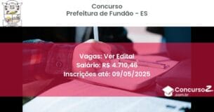 Concurso Público 2825 prefeitura de fundao es ver edital junho 2025