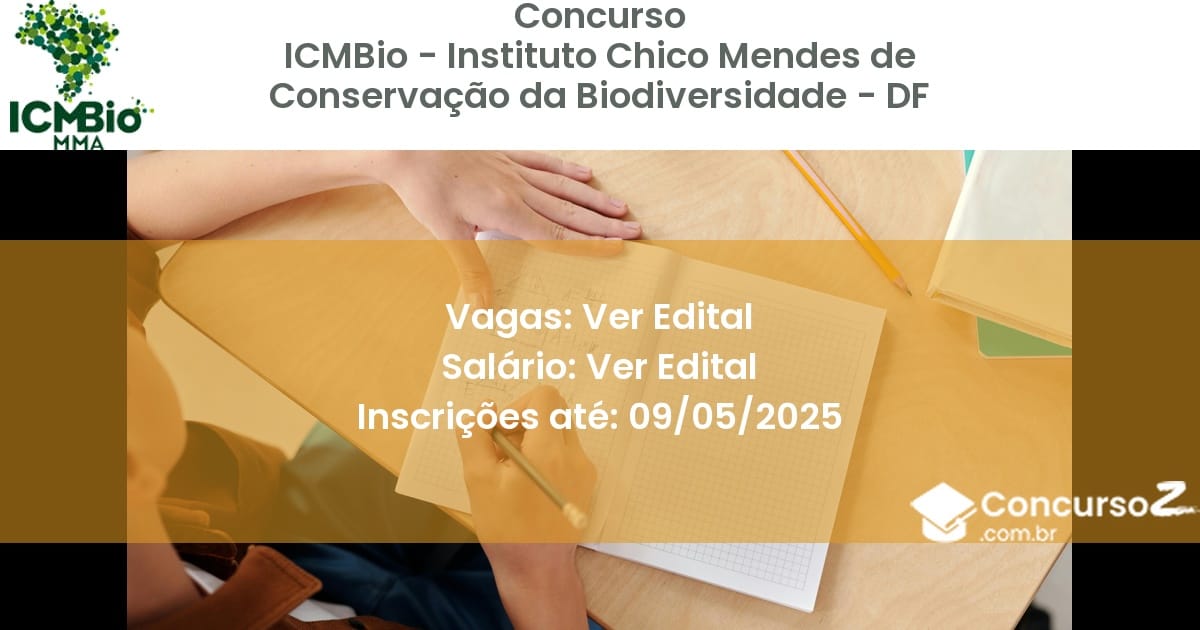 Concurso Público 2894 icmbio instituto chico mendes de conservacao da biodiversidade df ver edital julho 2025