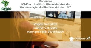 Concurso Público 2898 icmbio instituto chico mendes de conservacao da biodiversidade mt ver edital maio 2025