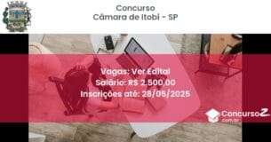 Concurso Público 2913 camara de itobi sp ver edital junho 2025