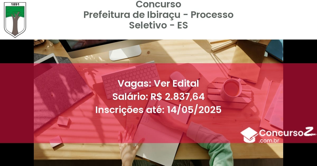 Concurso Público 2945 prefeitura de ibiracu processo seletivo es ver edital julho 2025
