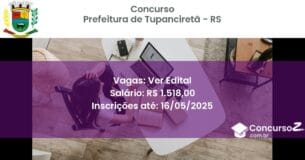 Concurso Público 2970 prefeitura de tupancireta rs ver edital junho 2025