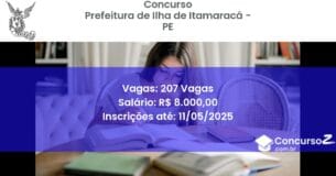 Concurso Público 3020 prefeitura de ilha de itamaraca pe 207 vagas junho 2025