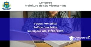 Concurso Público 3028 prefeitura de sao vicente rn ver edital junho 2025