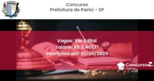 Concurso Público 3037 prefeitura de parisi sp ver edital setembro 2025