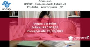 Concurso Público 3108 unesp universidade estadual paulista araraquara sp ver edital junho 2025