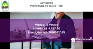 Concurso Público 3145 prefeitura de butia rs 12 vagas junho 2025