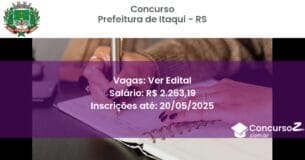 Concurso Público 3154 prefeitura de itaqui rs ver edital julho 2025