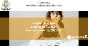 Concurso Público 3183 prefeitura de ivolandia go 35 vagas julho 2025