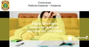 Concurso Público 3219 policia federal federal 1000 vagas outubro 2025