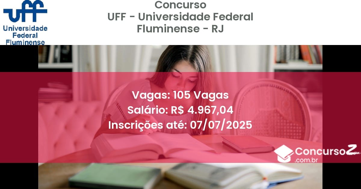 Concurso Público 3254 uff universidade federal fluminense rj 105 vagas junho 2025
