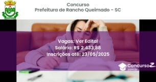 Concurso Público 3327 prefeitura de rancho queimado sc ver edital julho 2025