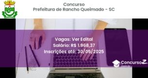 Concurso Público 3328 prefeitura de rancho queimado sc ver edital julho 2025