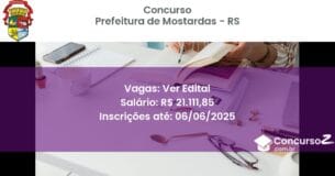 Concurso Público 3433 prefeitura de mostardas rs ver edital julho 2025