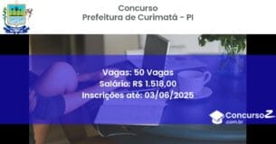 Concurso Público 3474 prefeitura de curimata pi 50 vagas julho 2025